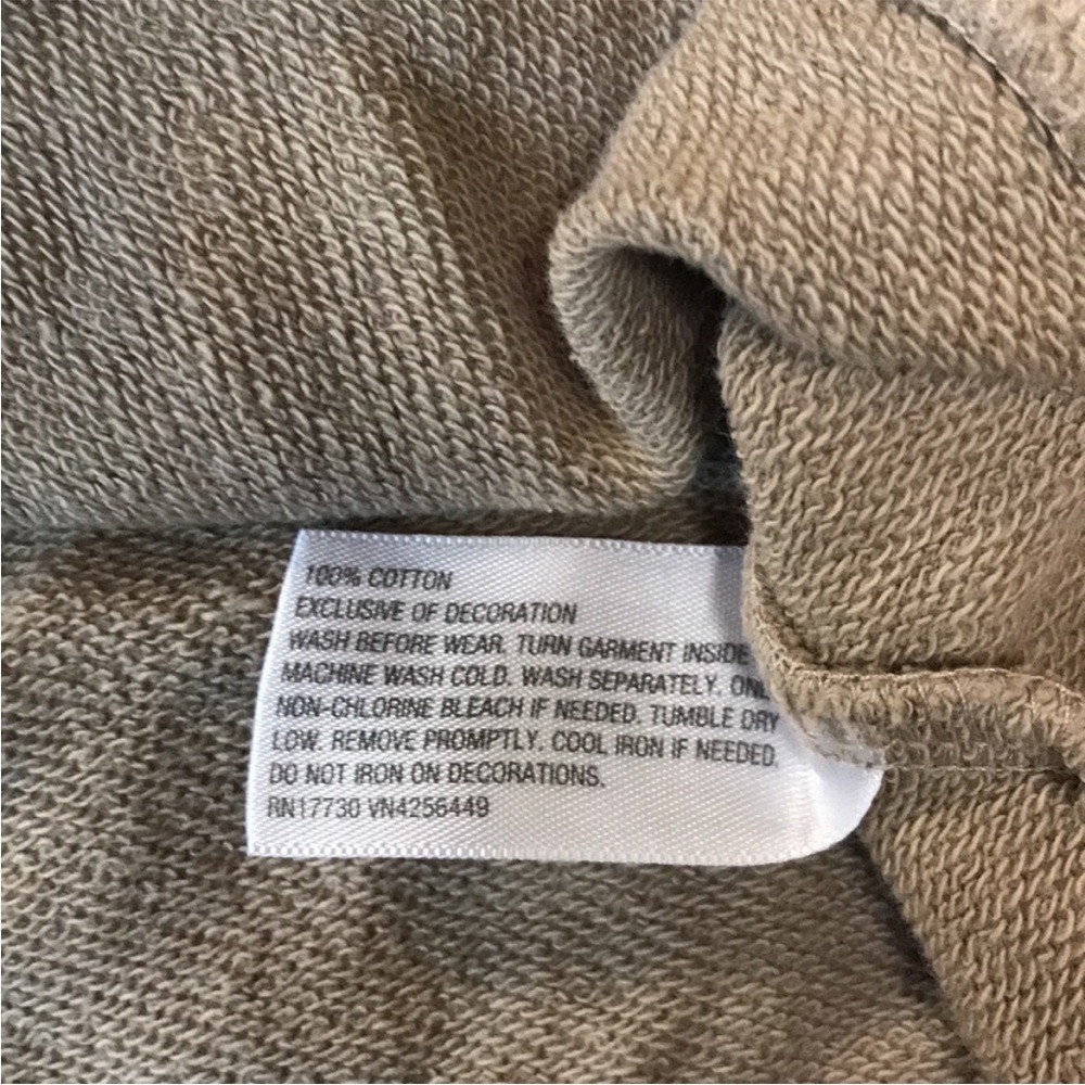 Goodfellow & Co. Relaxed Taupe Crew Neck Sweatshirt with Embroidered Logo | NWT - Picture 4 of 5